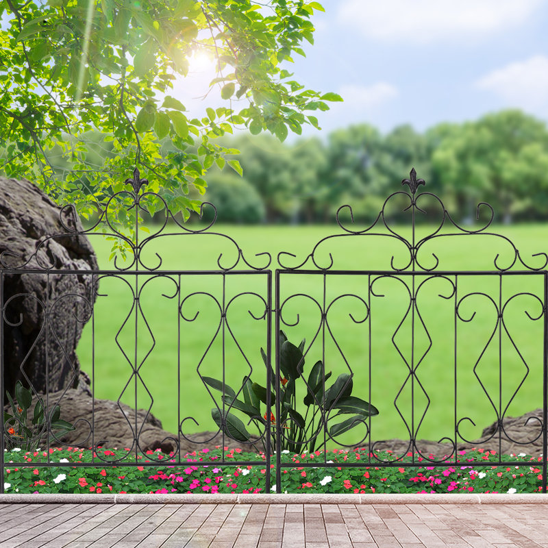 LUVODI Metal Garden Fencing Panel Heavy Duty Wayfair